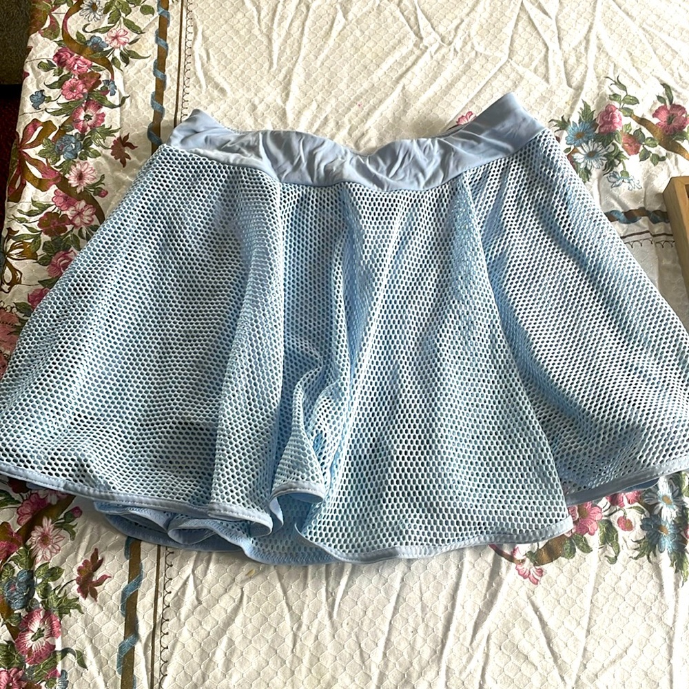 Halara Baby Blue Mesh Skort